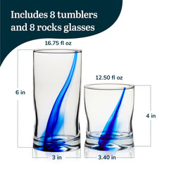 Gros plan Libbey Blue Ribbon sur la texture quatre empreintes pour meilleure prise
