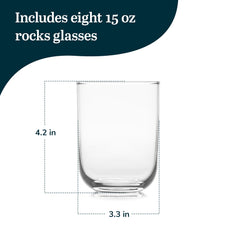 Libbey Polaris lot de 8 verres présenté sur une table pour réception