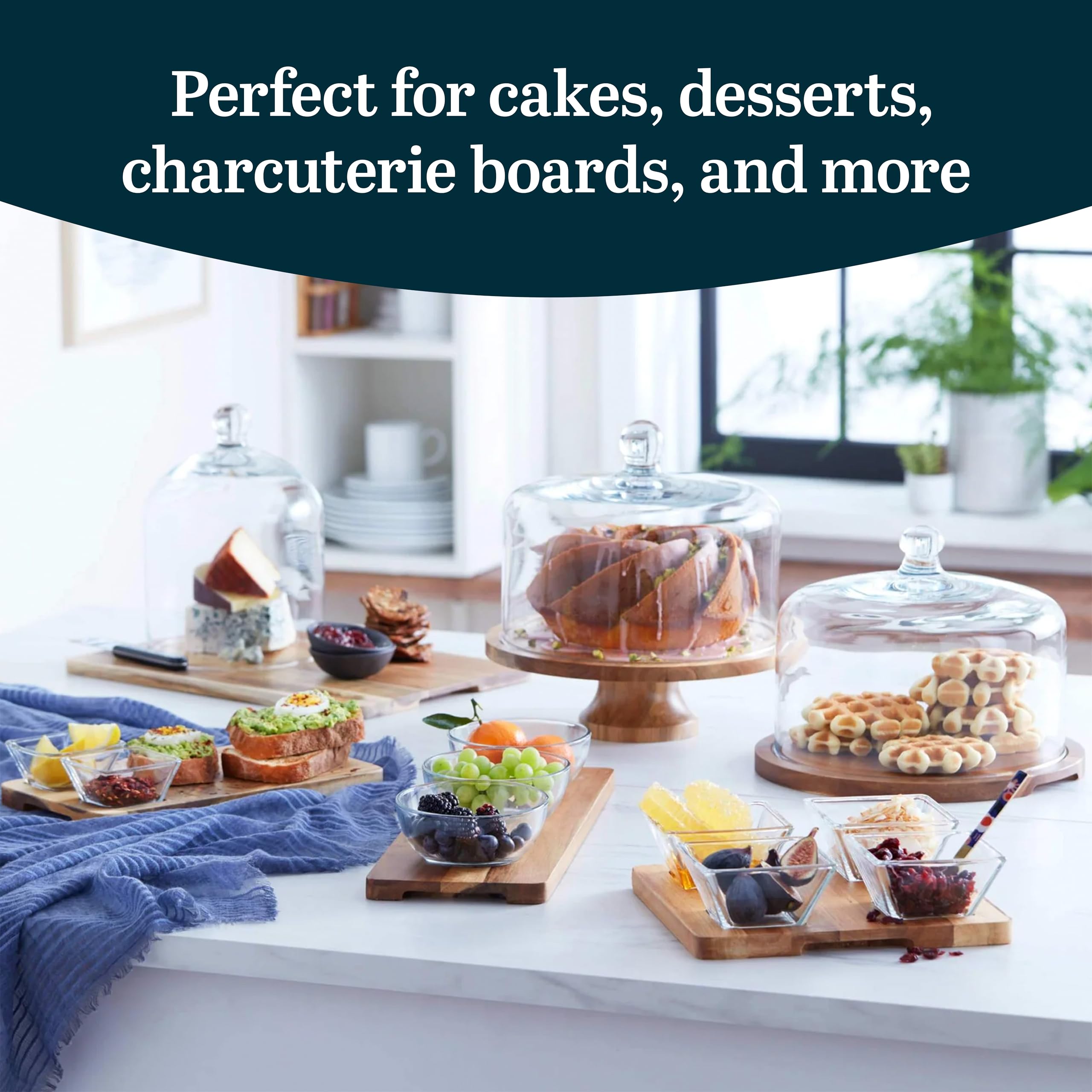 Libbey présentoir avec gâteau exposé mettant en valeur pâtisserie et protection