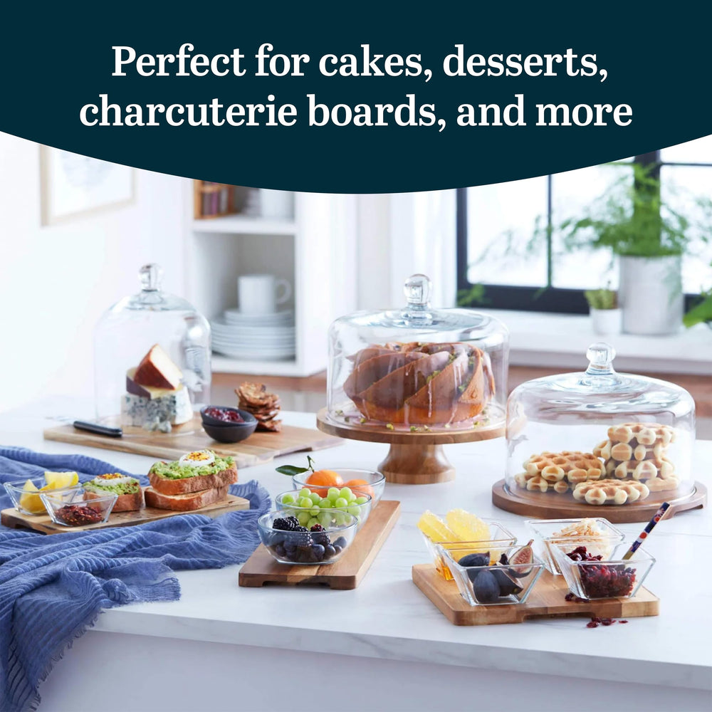Libbey présentoir avec gâteau exposé mettant en valeur pâtisserie et protection
