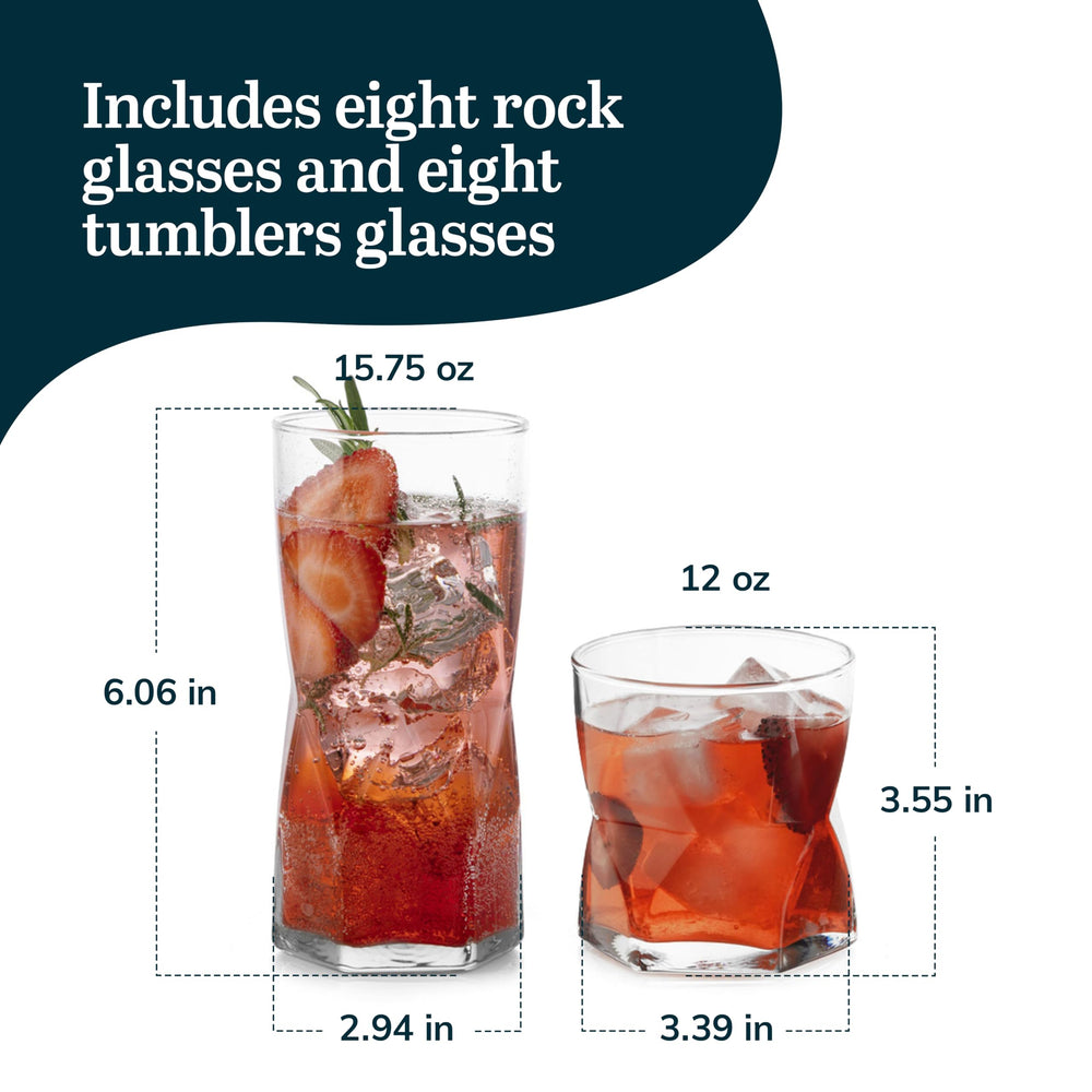 Libbey Rhombus verre en usage avec cocktail pour présentation soignée