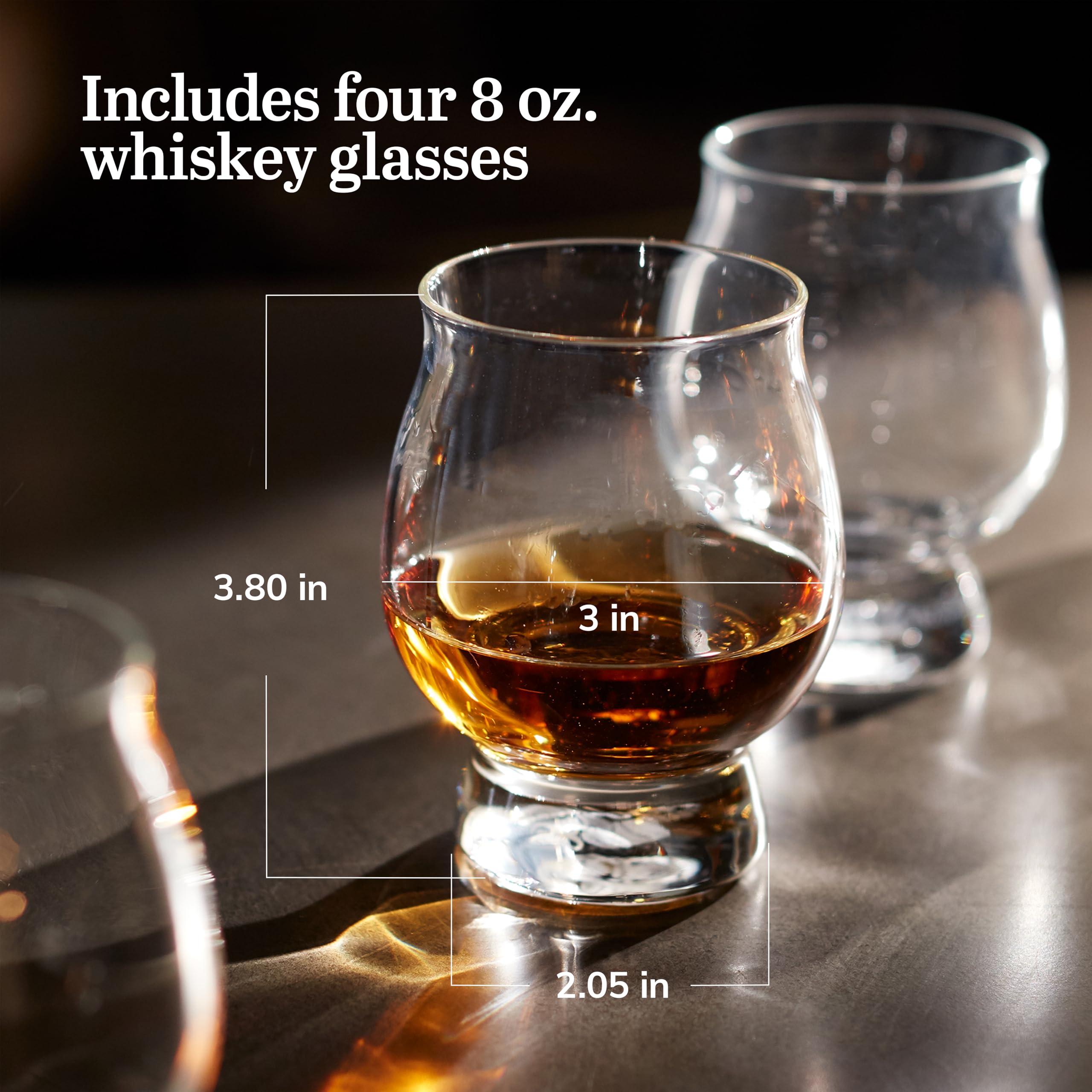 Libbey ensemble quatre verres pour service élégant et uniforme