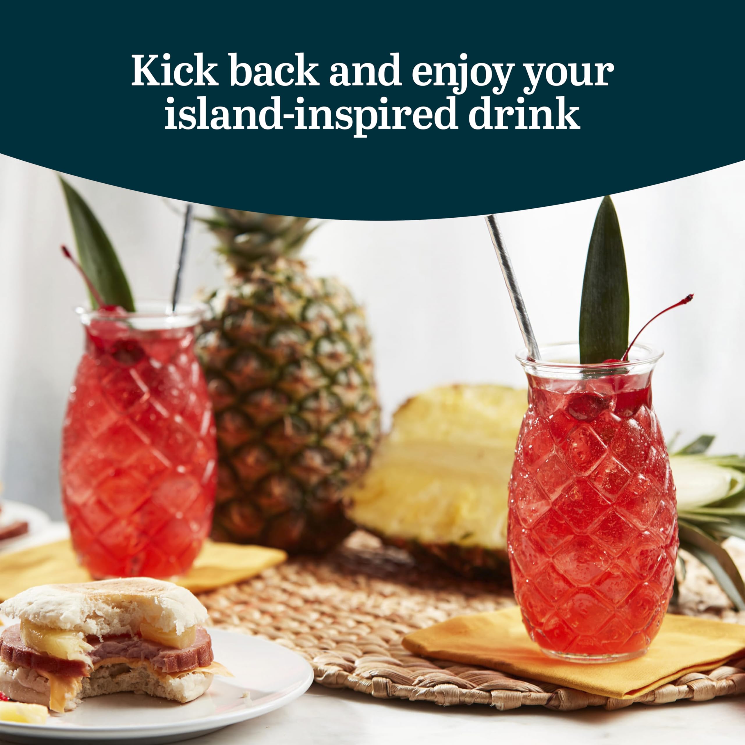 Libbey lot de 4 verres ananas sur table, cohérence décorative