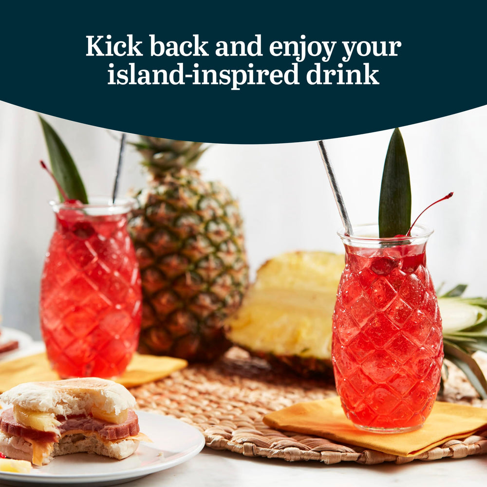 Libbey lot de 4 verres ananas sur table, cohérence décorative