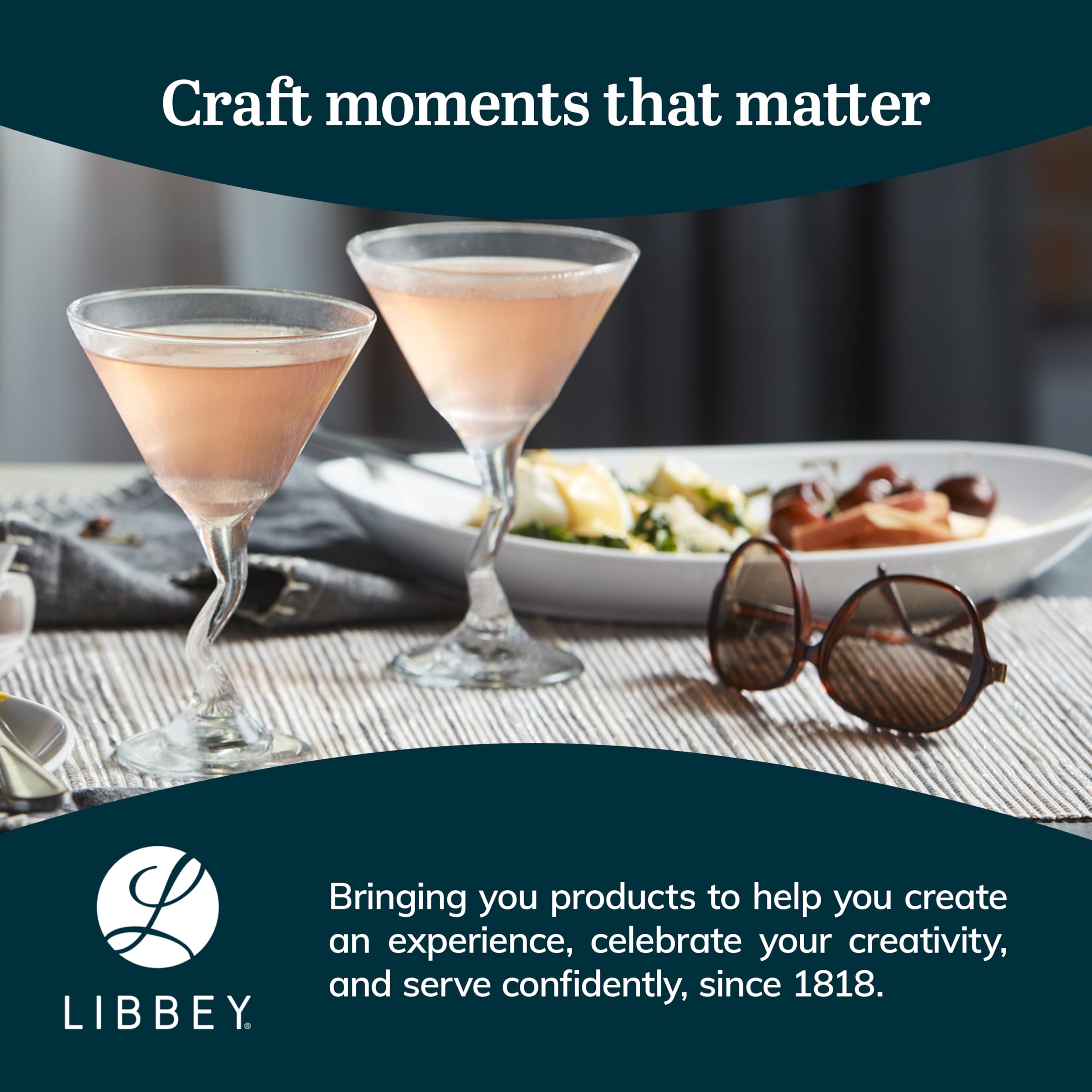 Libbey détail de l’étiquette et qualité du verre transparent durable