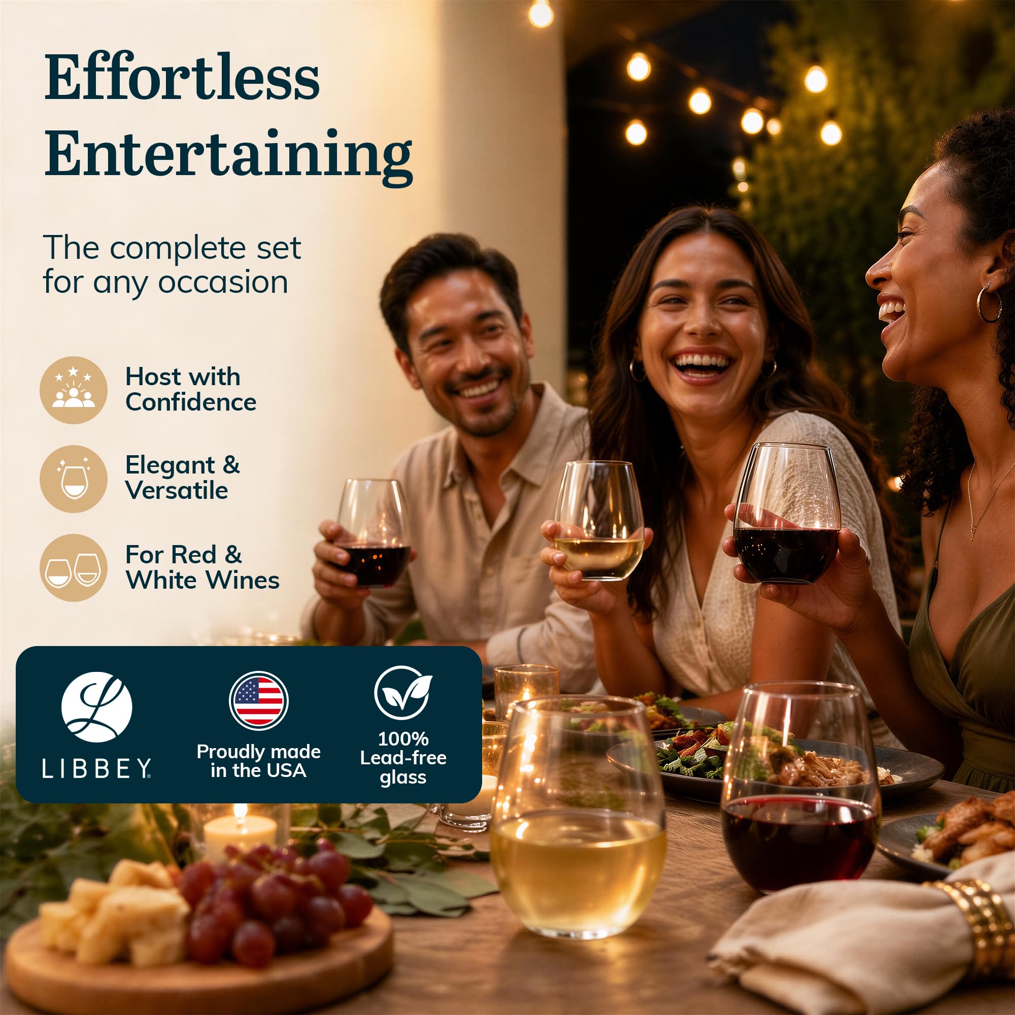 Libbey gros plan bol large pour vin rouge, améliore l'aération et l'arôme