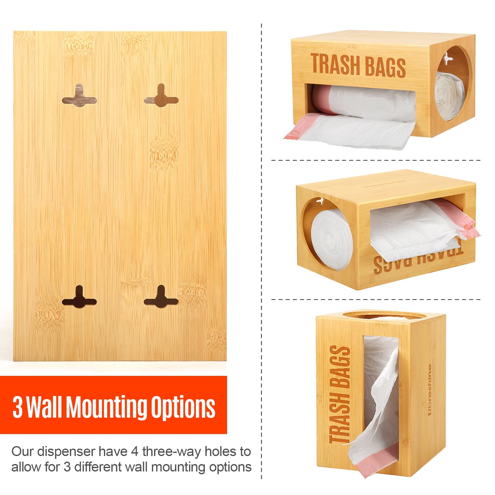 Libreshine vis et chevilles incluses pour fixation murale simple