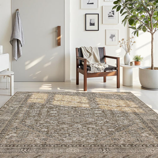 LIDALL tapis 8x10 vu de face montrant motif vintage et élégance