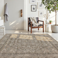 LIDALL tapis 8x10 vu de face montrant motif vintage et élégance