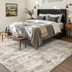 LIDALL gros plan motif gris-beige révélant détails décoratifs et harmonie neutre