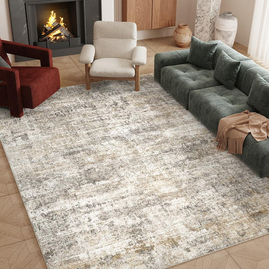 LIDALL face avant du tapis 8x10 montrant design vintage et ambiance chaleureuse