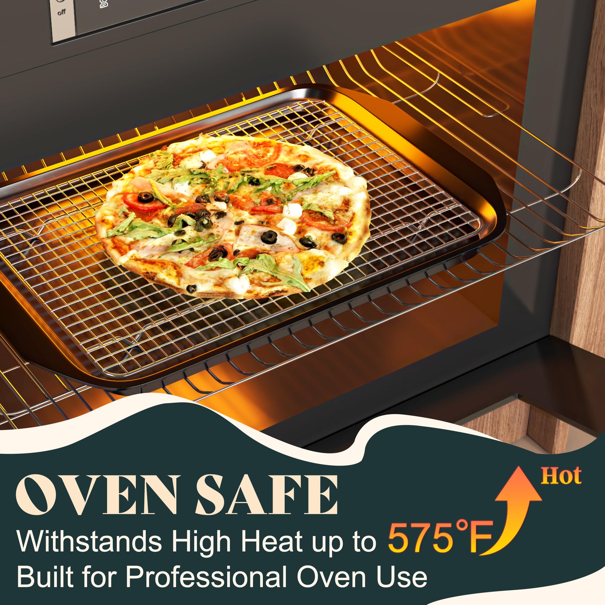 LIEMAND grille en usage sur plaque de cuisson optimisant dorure uniforme