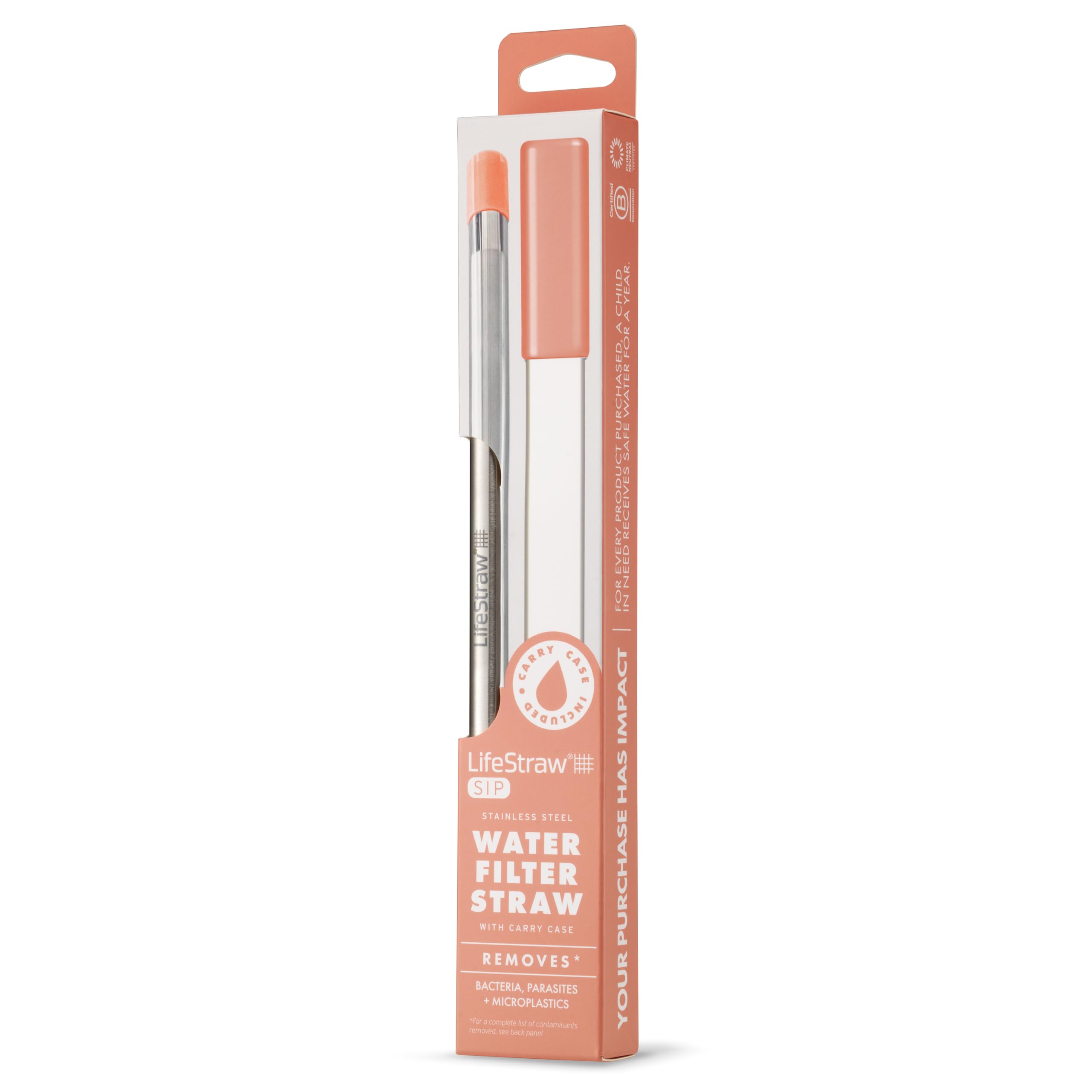 LifeStraw gros plan de la membrane filtrante montrant performance de filtration