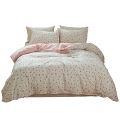 LifeTB housse de couette face avant avec motif floral chic et ambiance cosy