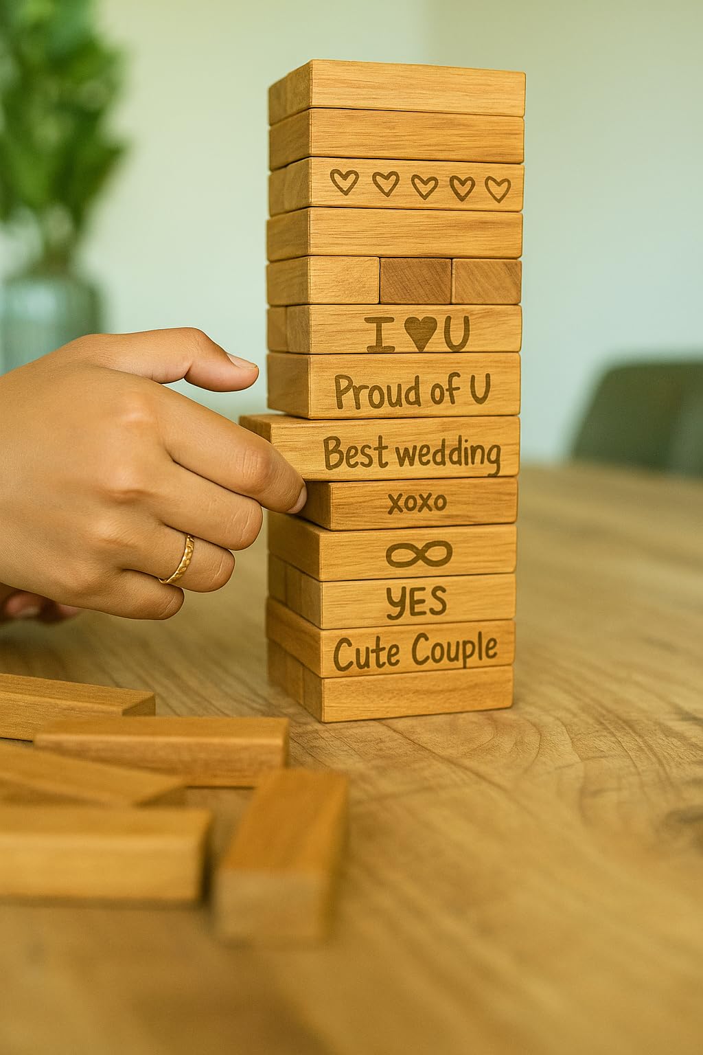 LIFETOO bloc avec petite étiquette décorative, personnalisation pour tables de fête