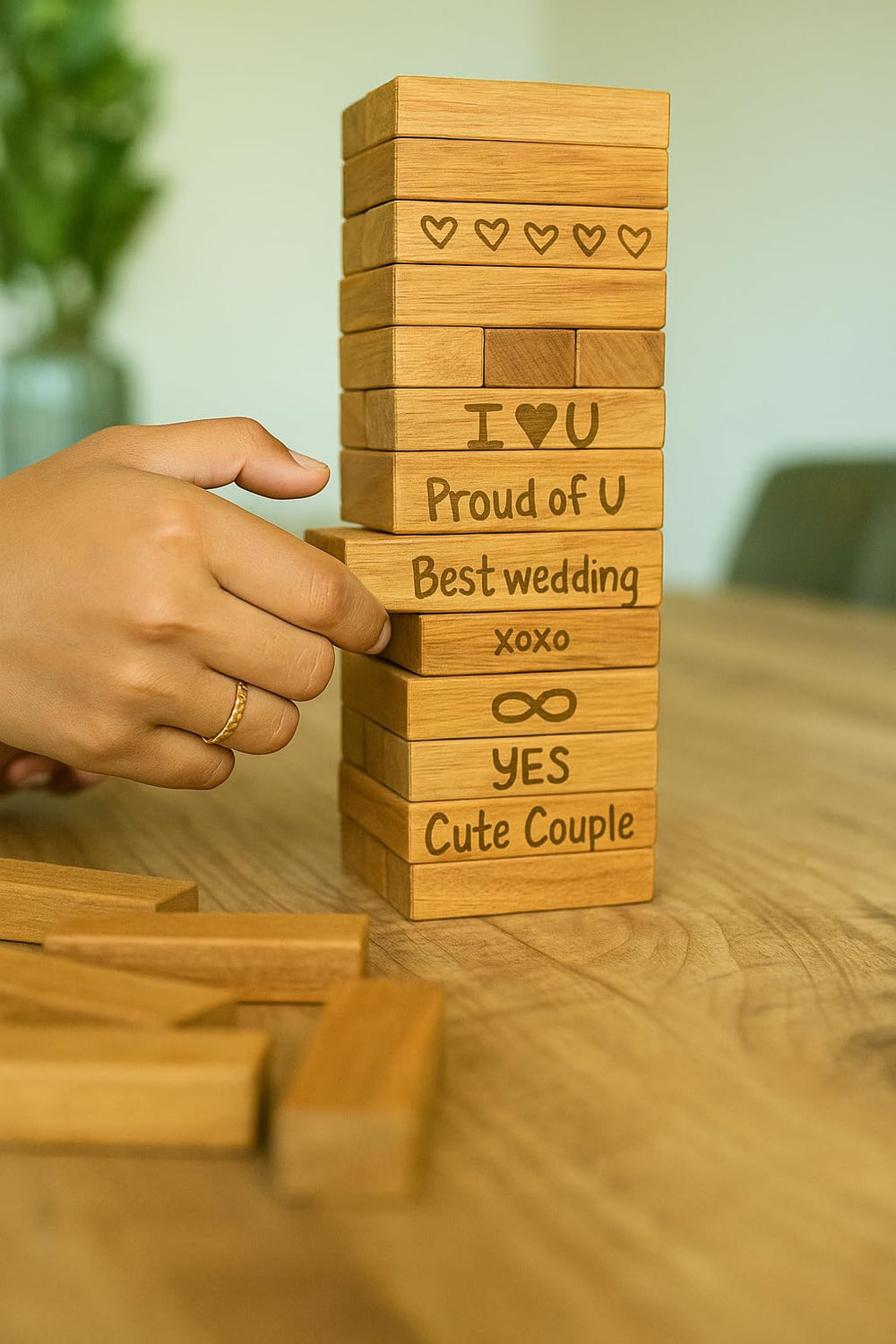 LIFETOO bloc avec petite étiquette décorative, personnalisation pour tables de fête
