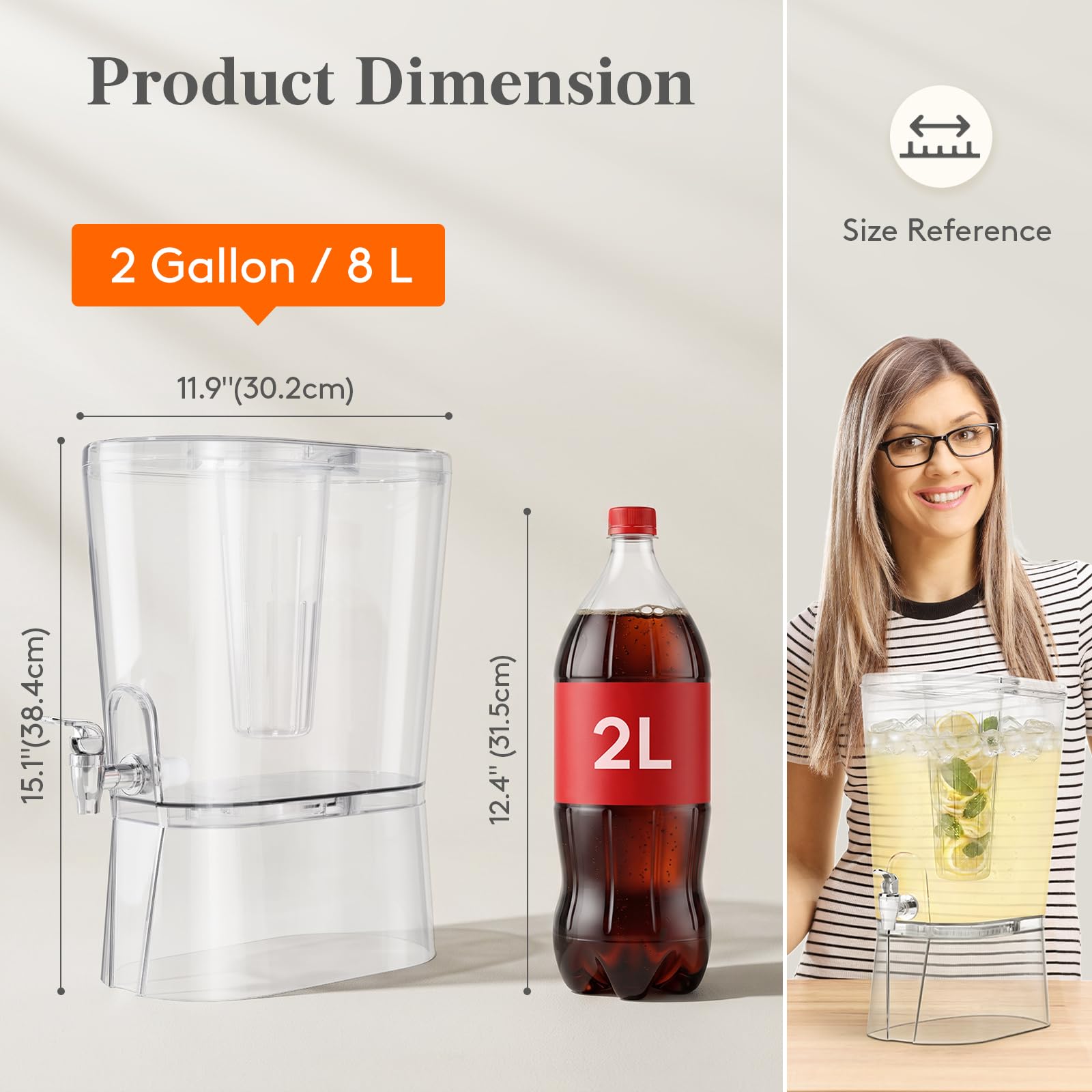 Lifewit colonne infuseur ouverte avec fruits pour arômes naturels