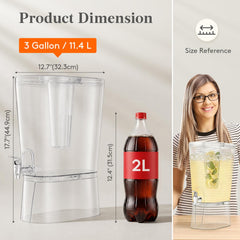 Lifewit colonne infuseur remplie de fruits pour saveur sans pulpe