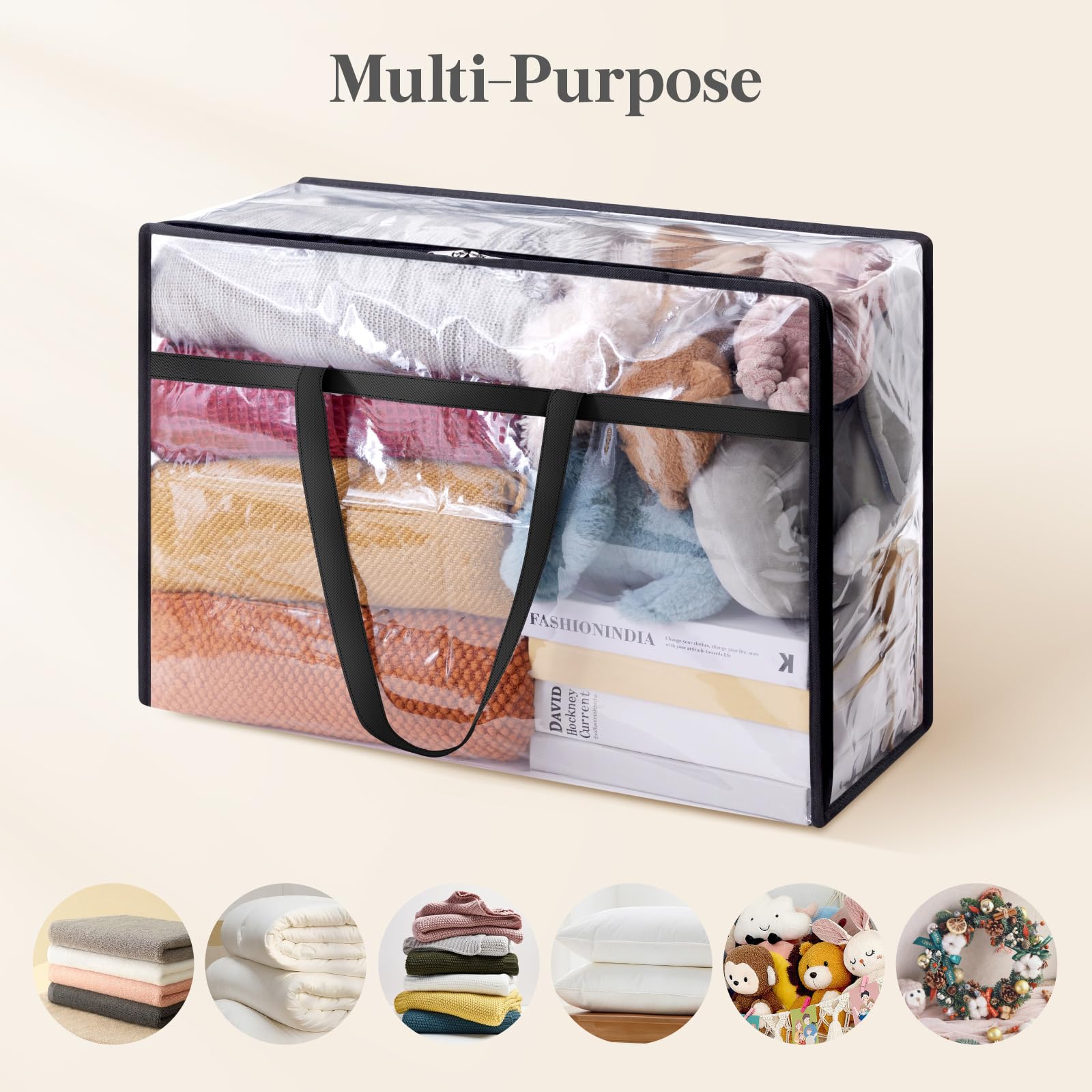 Lifewit sac à côté d’une couette pour comparaison d’échelle utile
