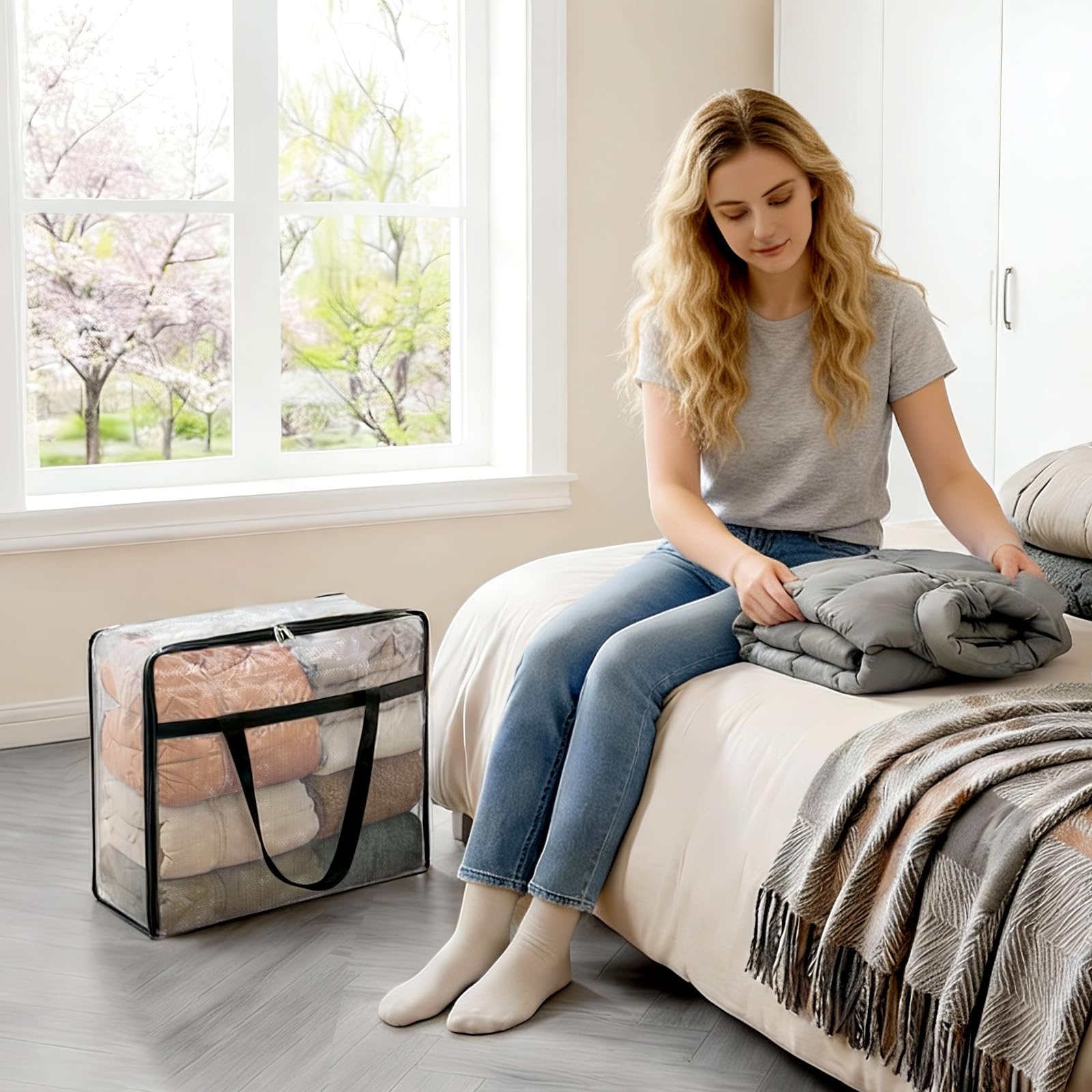 Lifewit sac rangé sous lit économisant de l'espace utile