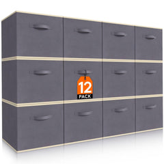 Lifewit vue avant du cube de rangement gris montrant l'emballage et le format pratique