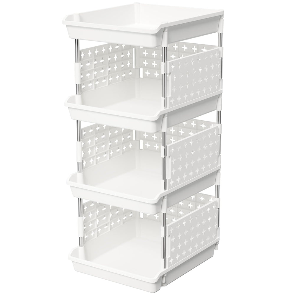 Lifewit panier empilable face avant montrant l’ouverture et rangement facile
