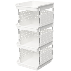 Lifewit panier empilable face avant montrant l’ouverture et rangement facile