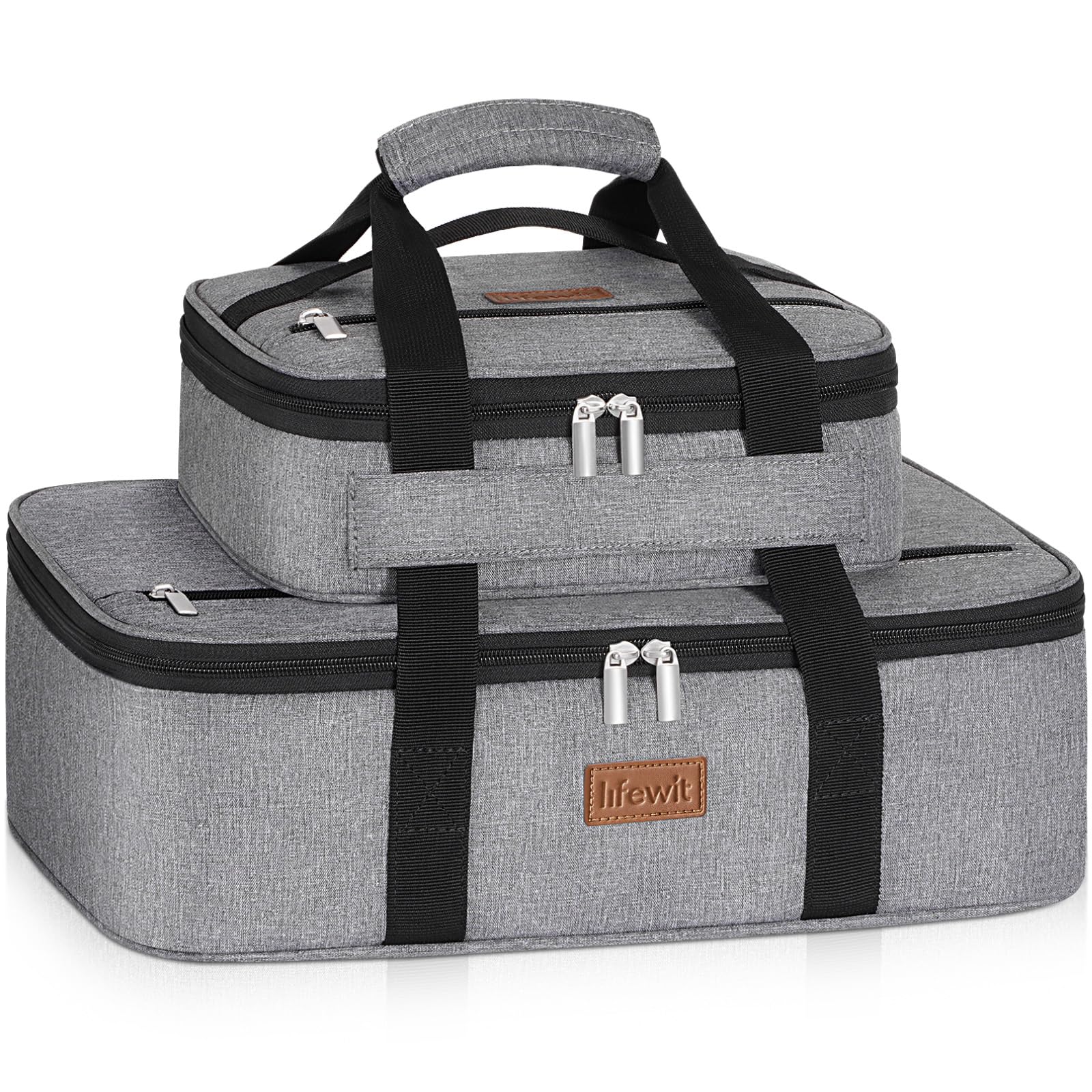 Lifewit vue avant ouverte montrant deux plats et organisation pratique