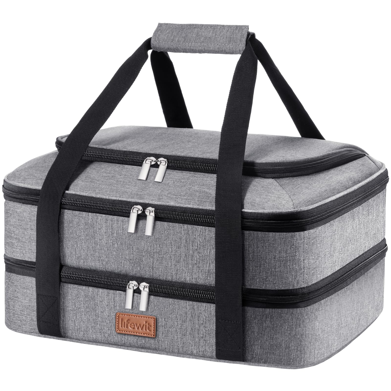 Lifewit vue avant du sac isotherme montrant deux compartiments pratiques