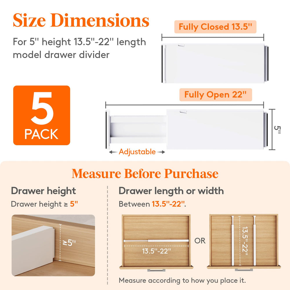 lifewit gros plan montrant la hauteur 12,7 cm pour rangement plus profond