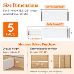 lifewit gros plan montrant la hauteur 12,7 cm pour rangement plus profond