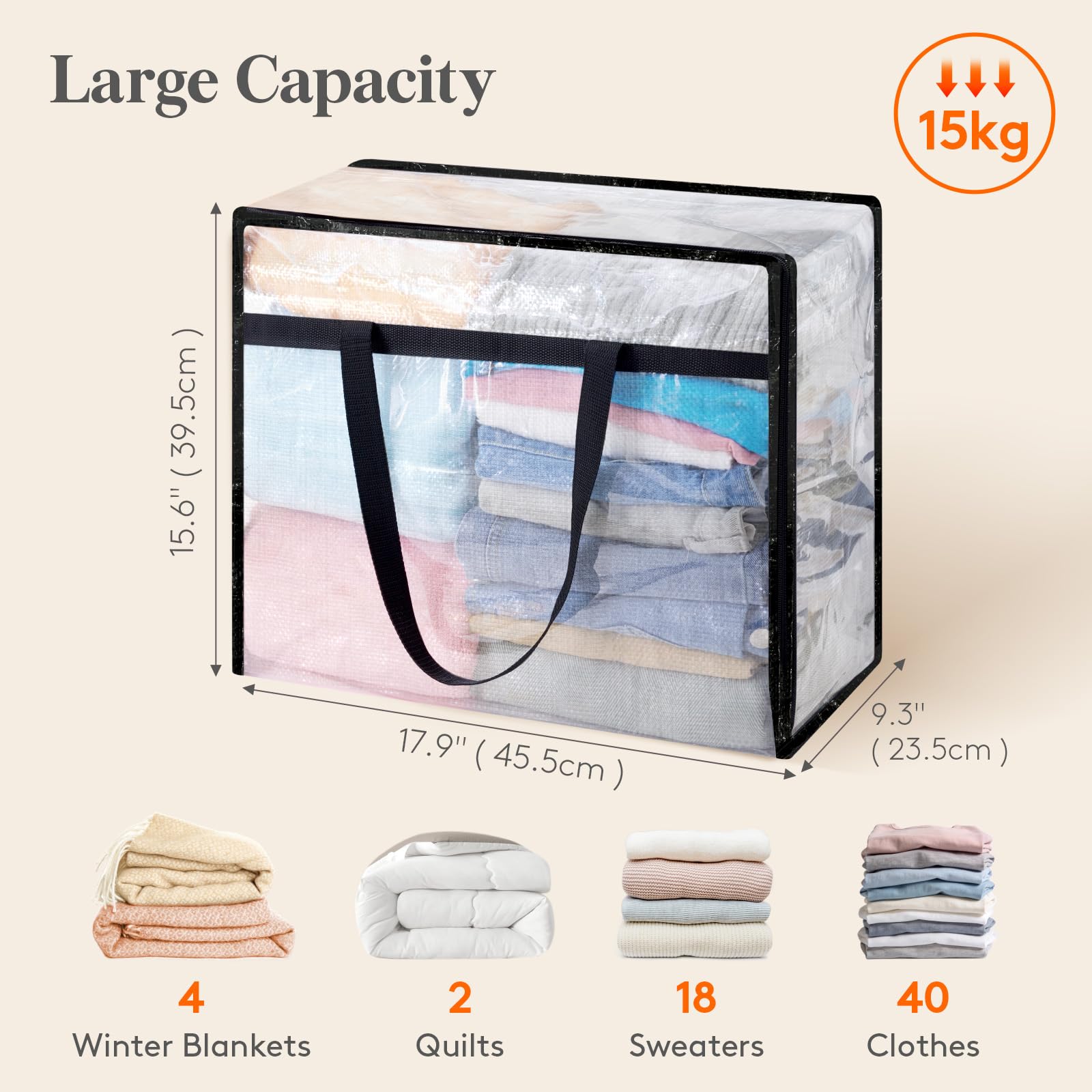 Lifewit gros plan matière PP tissé durable pour longue durée