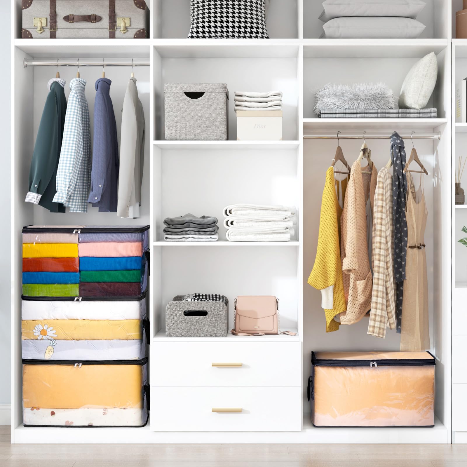 Lifewit sac utilisé dans une chambre illustrant rangement pratique