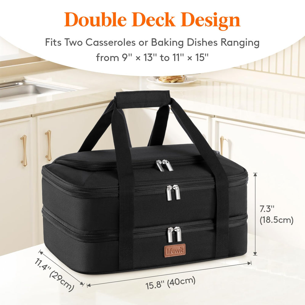 Lifewit sac avec ouverture large zippée facilitant l'insertion des plats