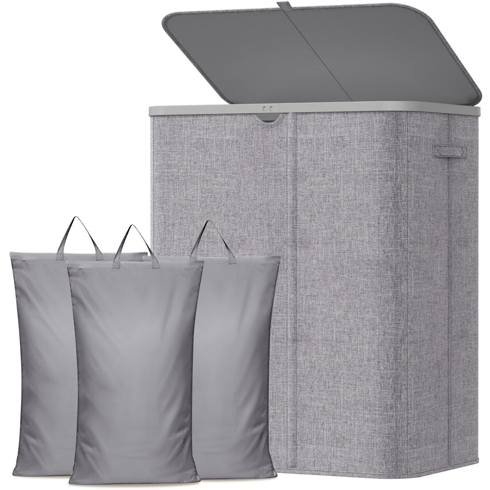 Lifewit vue frontale du panier prêt à organiser le linge, gain d'espace