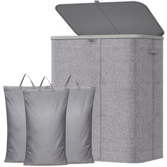 Lifewit vue frontale du panier prêt à organiser le linge, gain d'espace