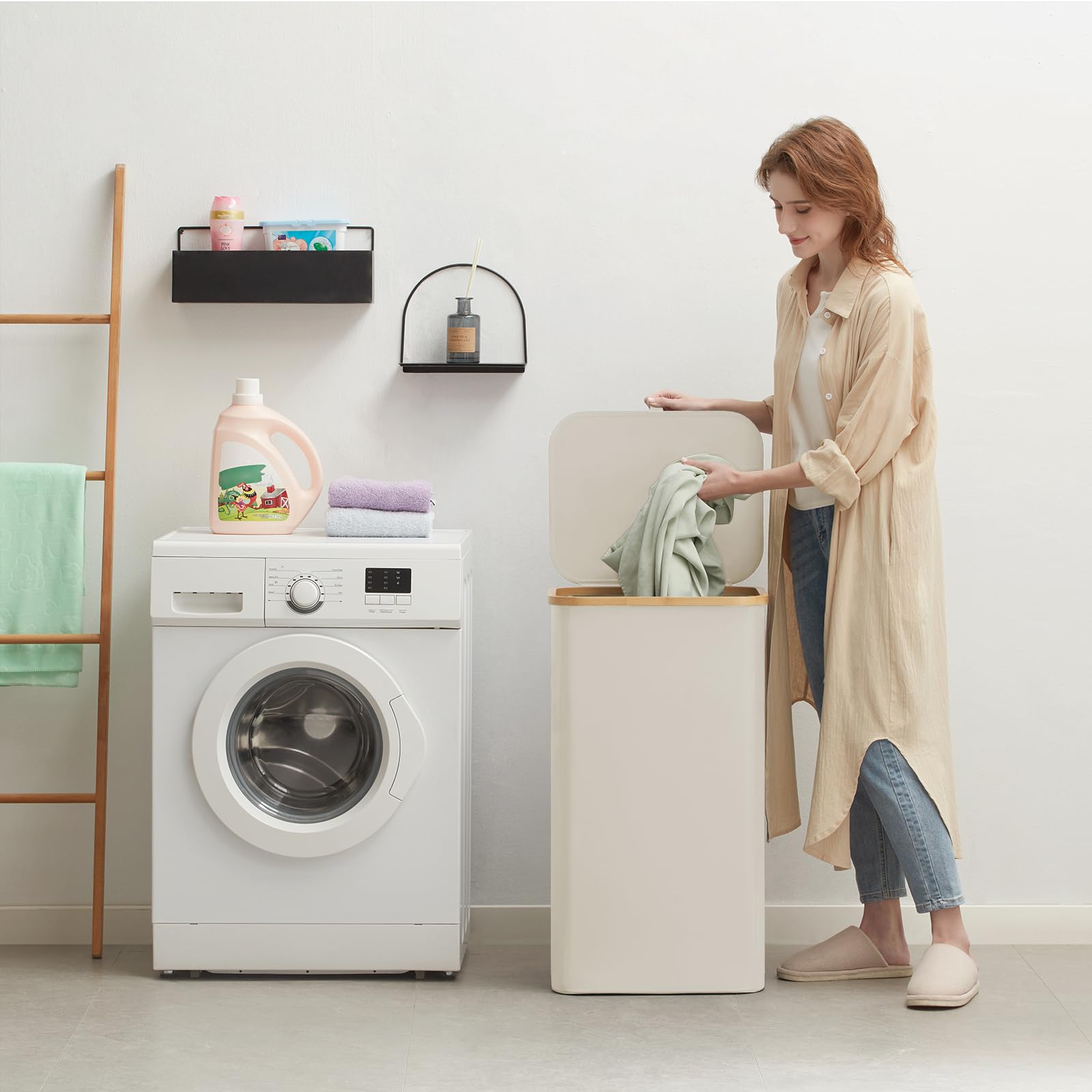 Lifewit panier ouvert révélant grand volume et organisation intérieure