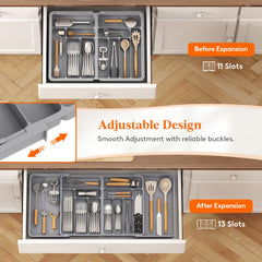 Lifewit plateau extensible déployé dans un tiroir, adaptation facile