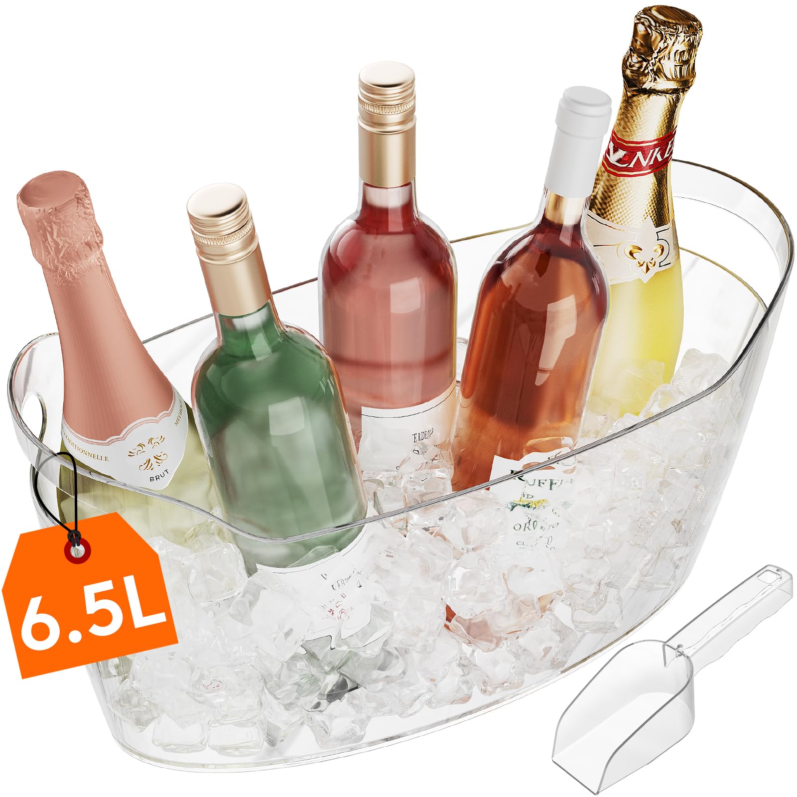 Lifewit seau à glace de face, transparence pour vérification rapide du contenu