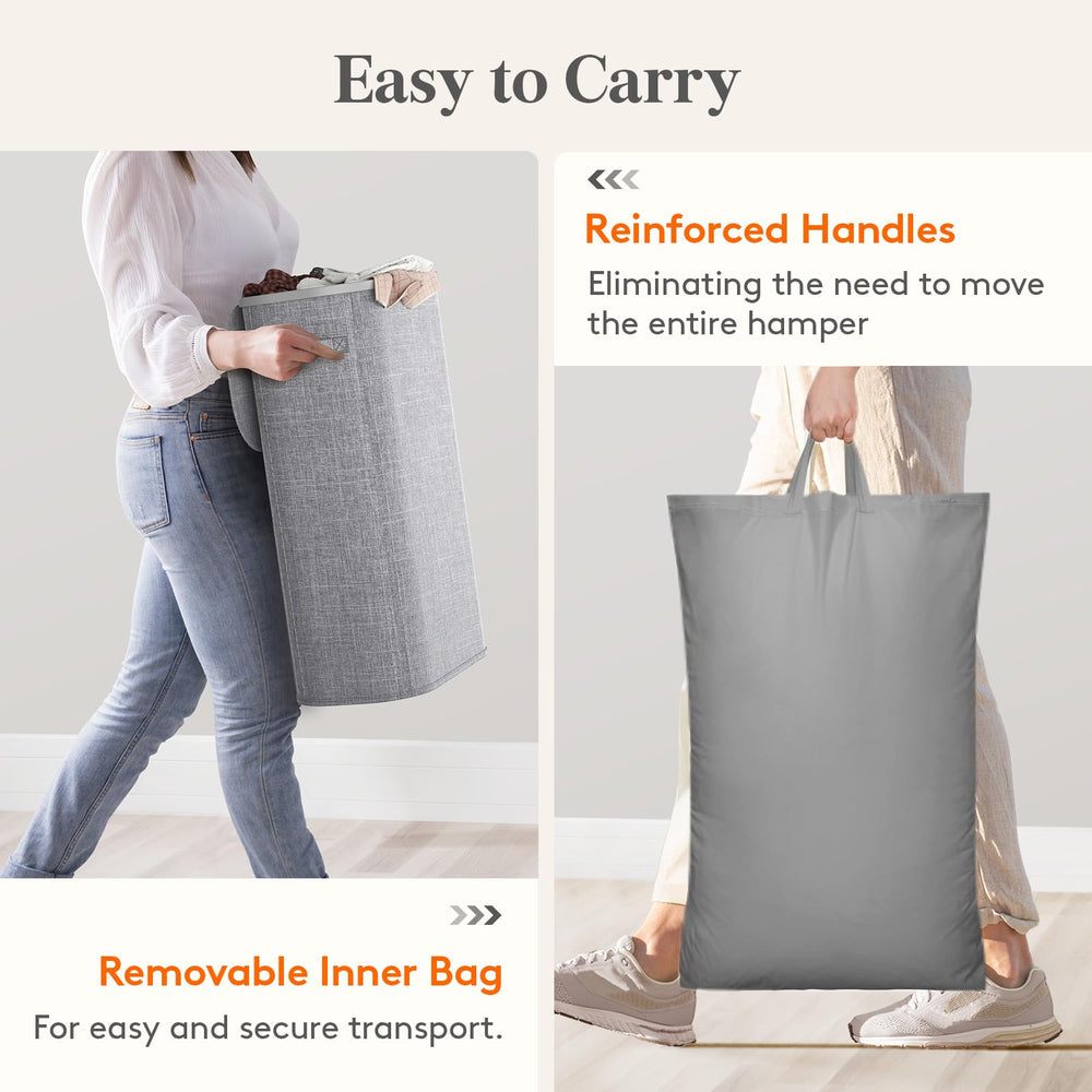 Panier Lifewit plié pour rangement montrant solution pratique hors saison