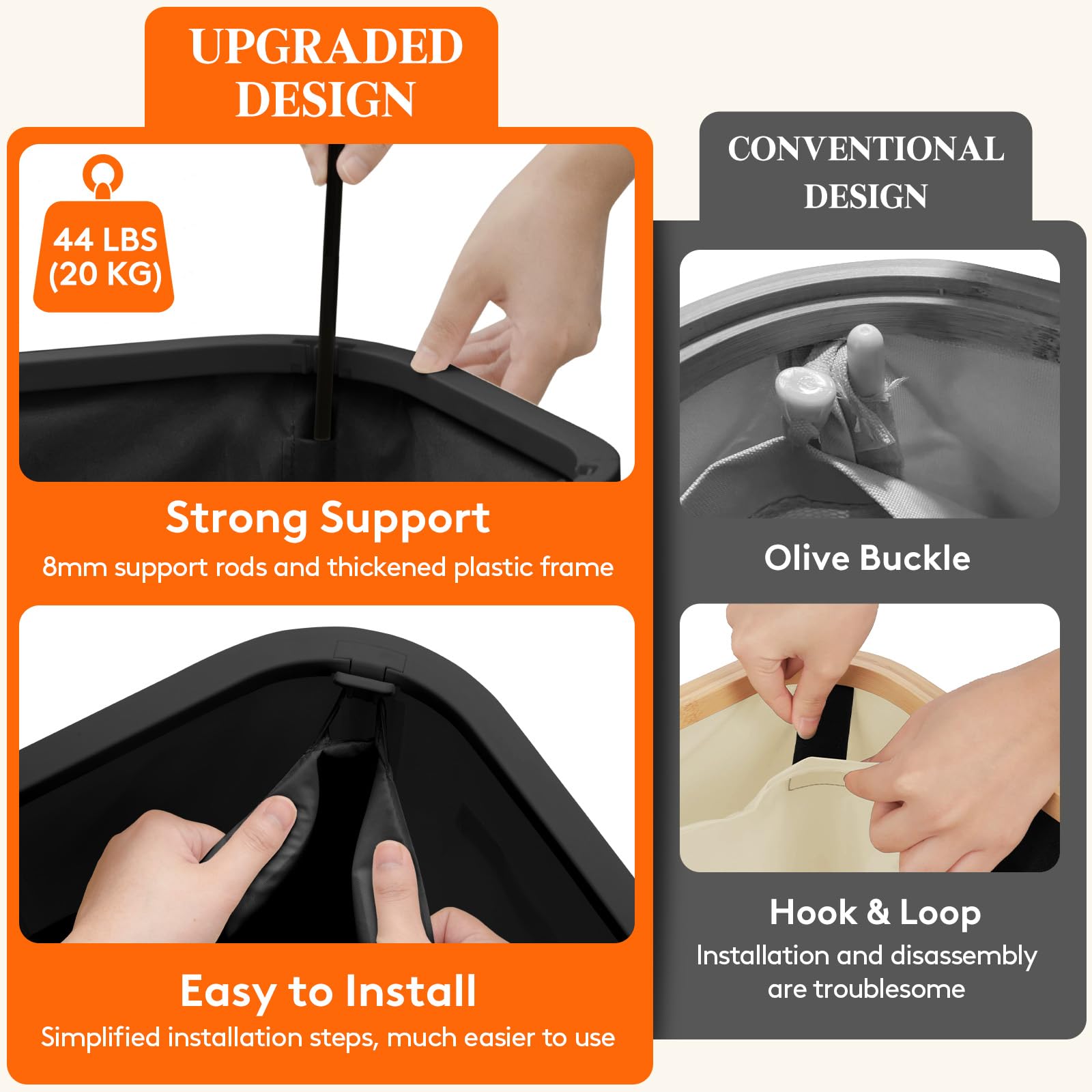 Lifewit gros plan sur le tissu polyester durable résistant à l’usage