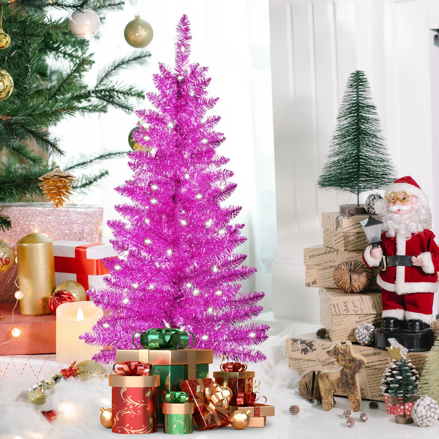 liguanow sapin décoré pour fête montrant options de personnalisation