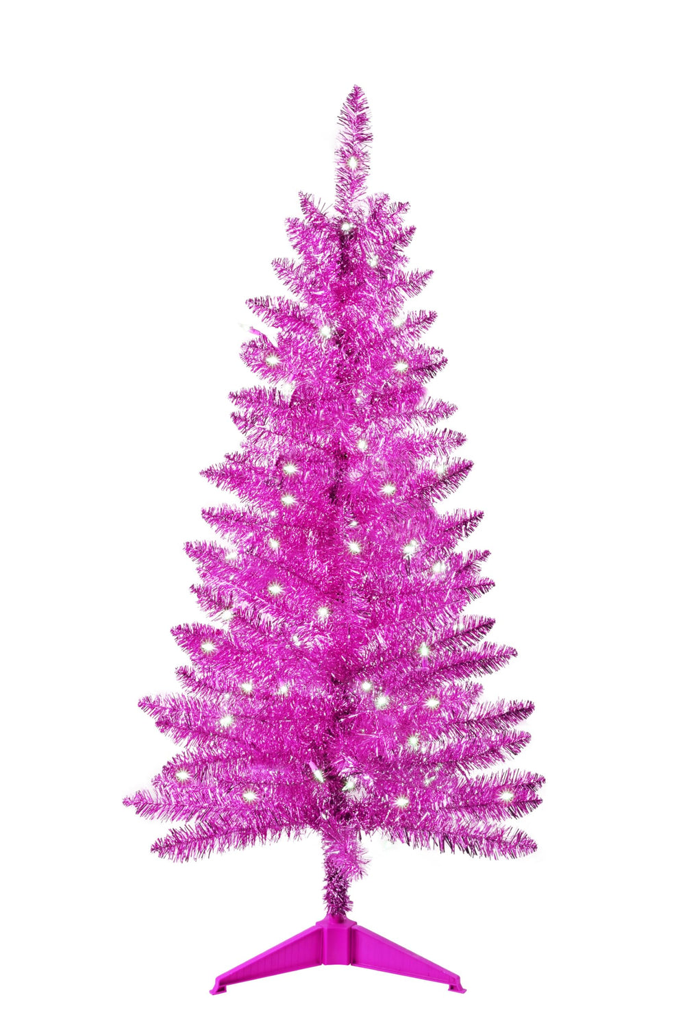 liguanow sapin rose face montrant silhouette festive et gain d'espace