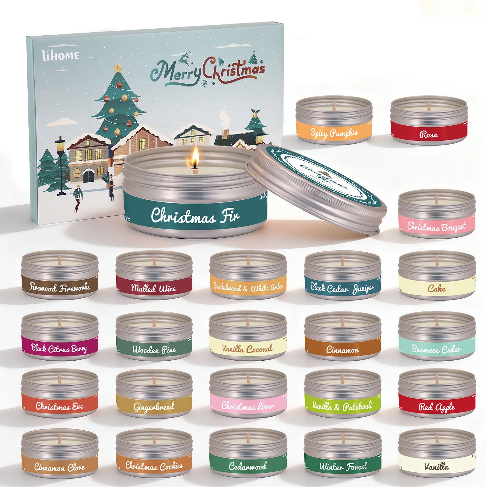 Lihome coffret extérieur festif prêt à offrir montrant design attractif