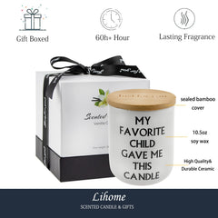 Lihome gros plan sur l'inscription du pot mettant en valeur le design cadeau