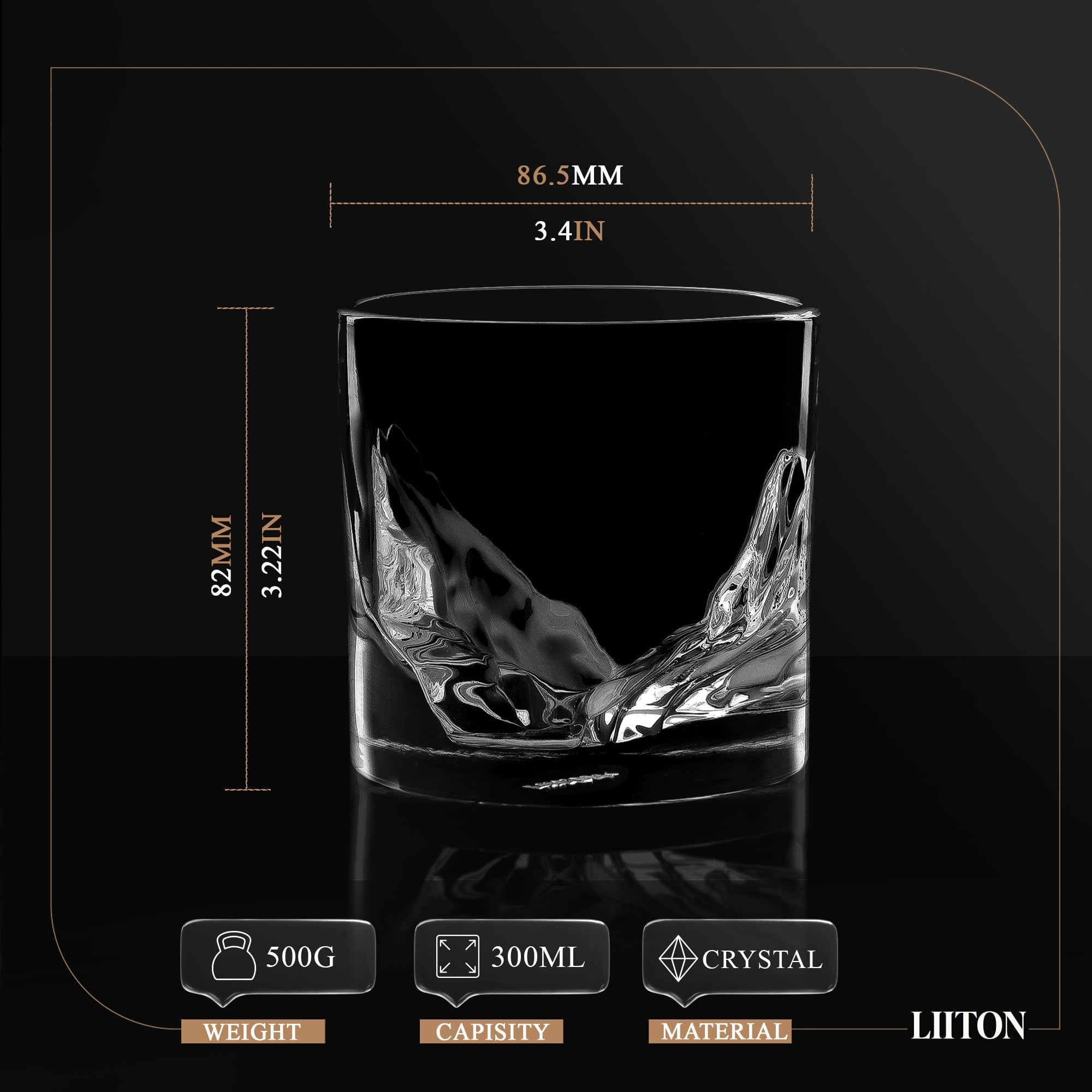 LIITON ensemble de 4 verres prêts à servir, design robuste et élégant