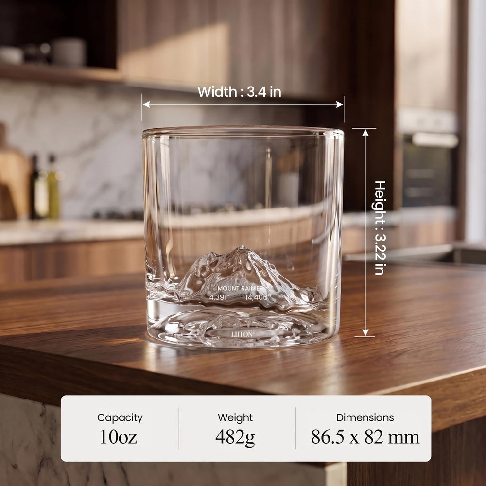 LIITON gros plan cristal épais révèle qualité et solidité du verre