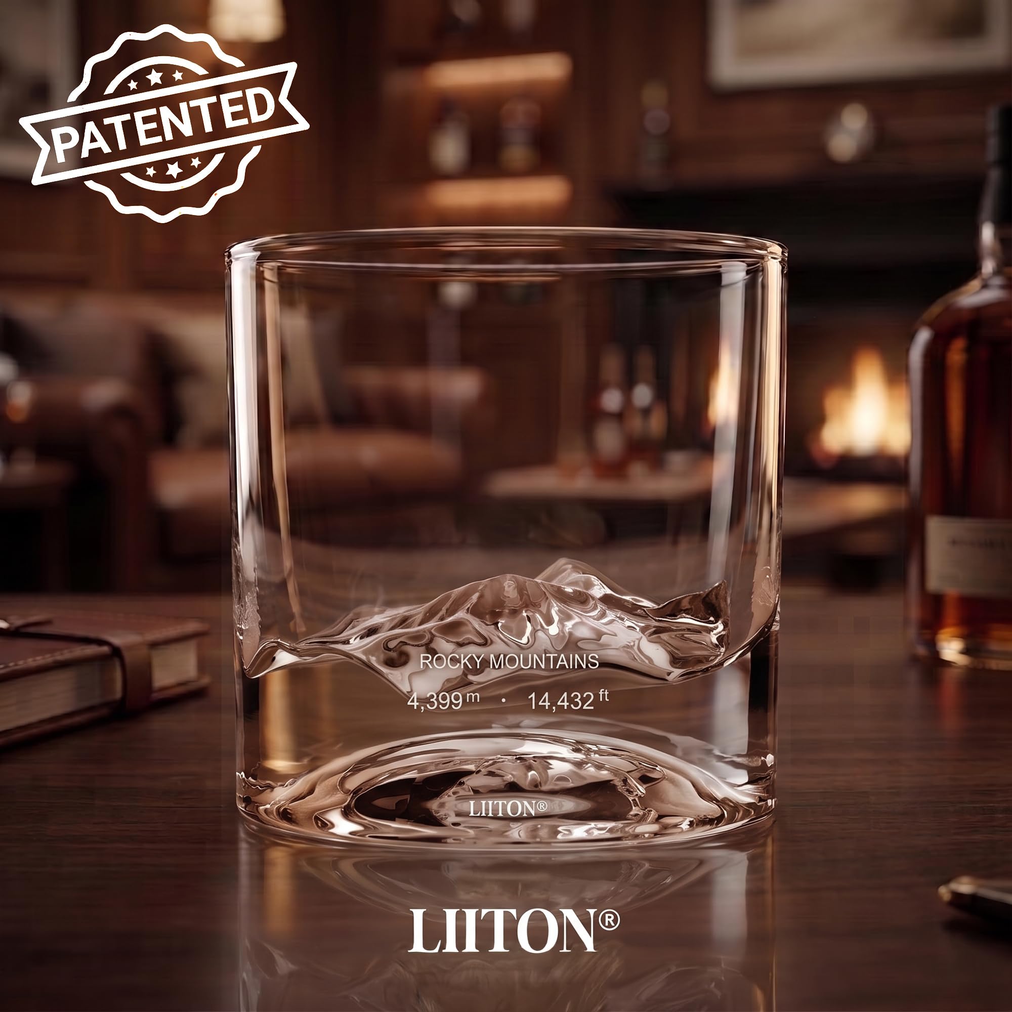 LIITON mise en scène lifestyle avec verre Rocky Mountains à table conviviale