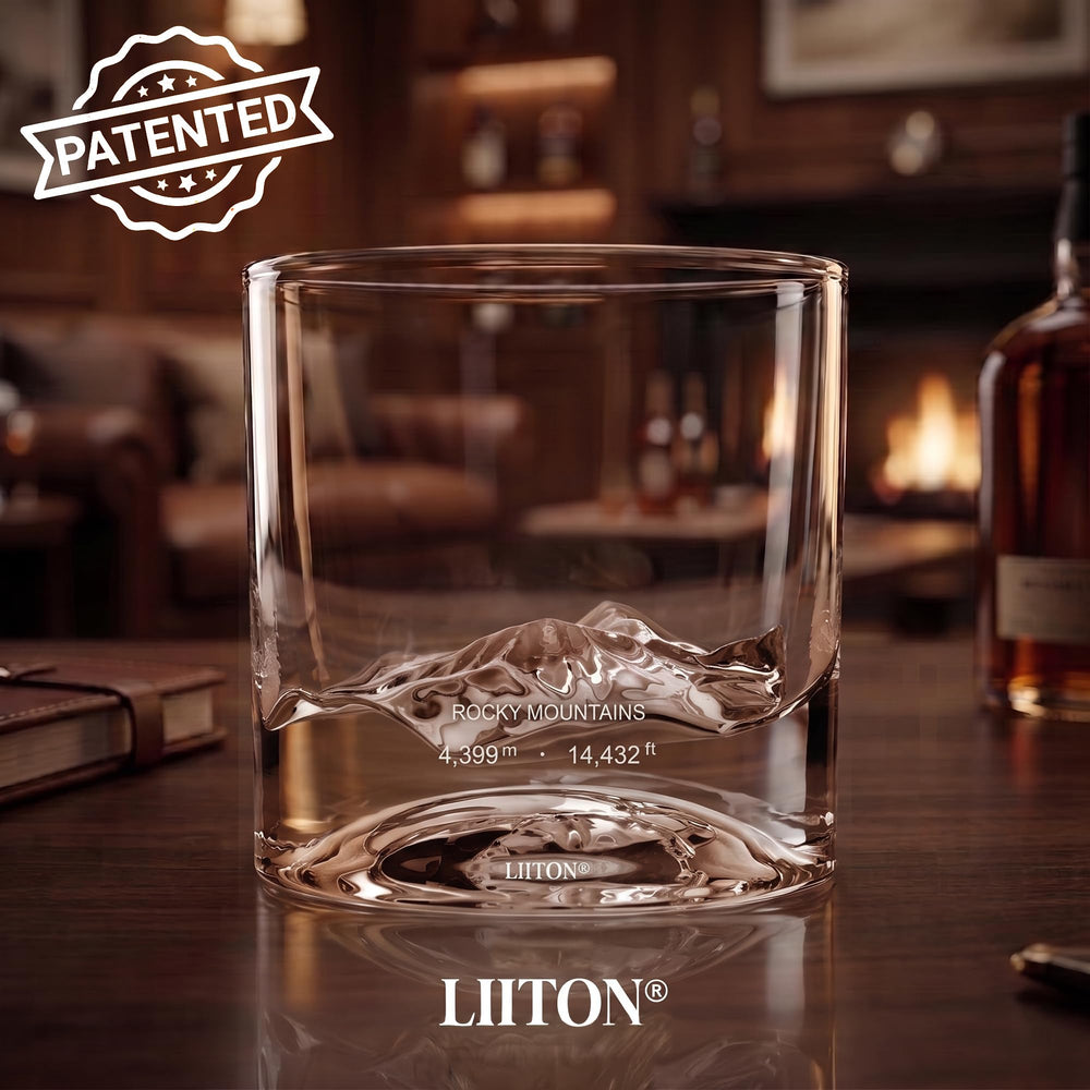 LIITON mise en scène lifestyle avec verre Rocky Mountains à table conviviale