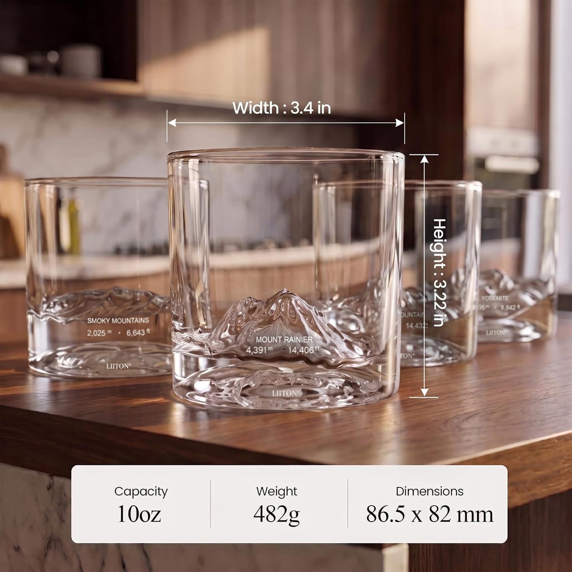 LIITON coffret de 4 verres protégés, prêt à offrir comme cadeau premium